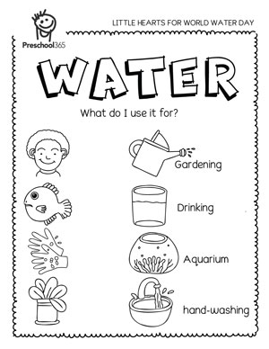 World Water Day Preschool Activities Matching