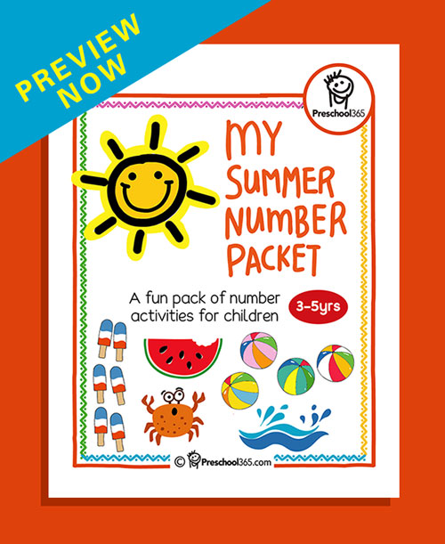 My Summer Numbers 1-10 for homeschool children