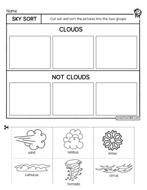 The weather activity sheet for homeschool kids