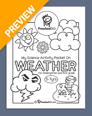 Science The Weather activity packet for 5-8yr olds