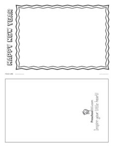 Simple and fun New Year Resolution Activity Printables for kindergarten