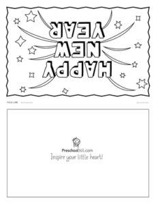 Happy New Year Card for kids
