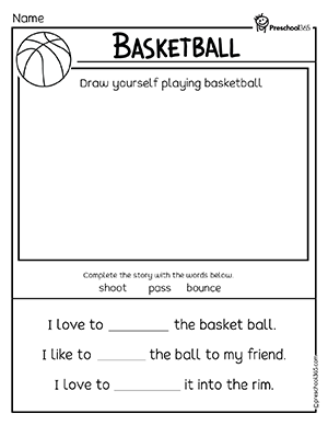 great kids basketball activity sheets