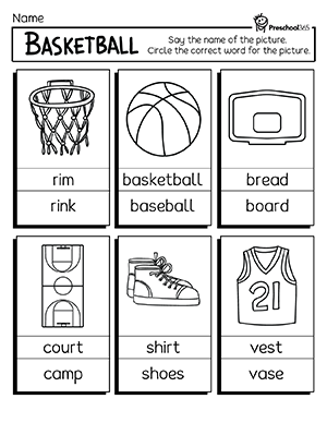 Basketball activity printables for kids