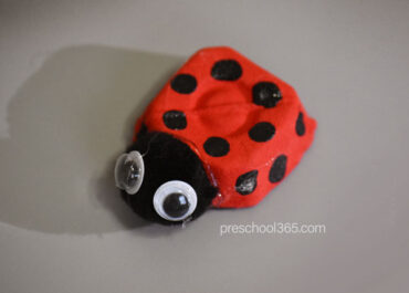 How to make a ladybug from an empty eggbox