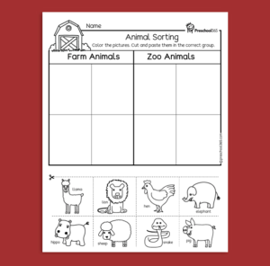 My Farm Animals Preschool Activity Packet (21 activities)