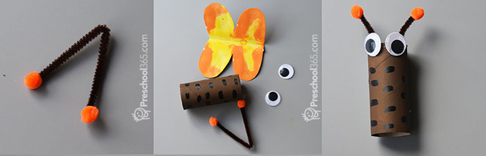 Childrens art and craft activity butterfly