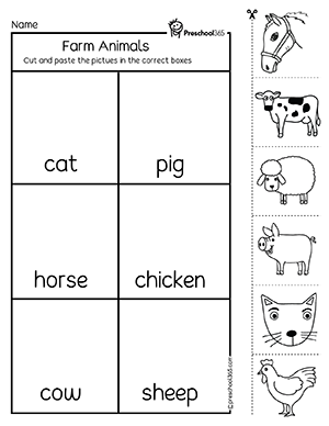 Farm Animals Theme Preschool Activities L1