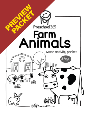 The Animal Farm activity packet for preK kids