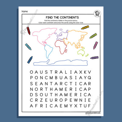 A Big World Kindergarten Geography Activity Packet (25pages)