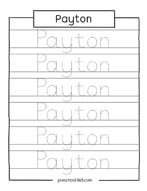 Free name tracing sheets for toddlers