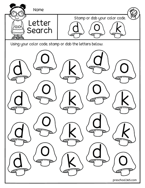 Find and Dab – Free Alphabet Recognition Printables