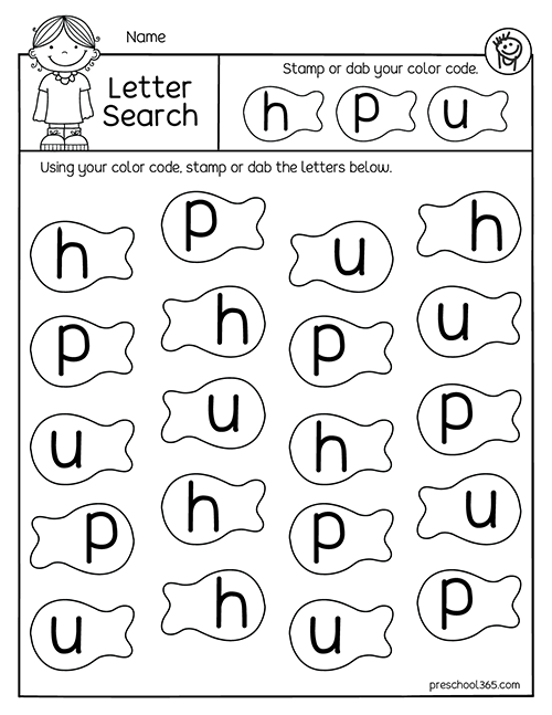 Find the Letter and dab Free Printables