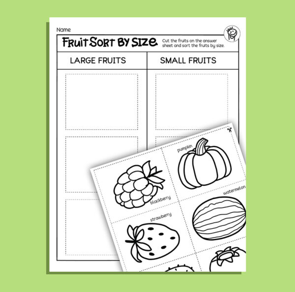 Big Fruit, Small Fruit preschool activity