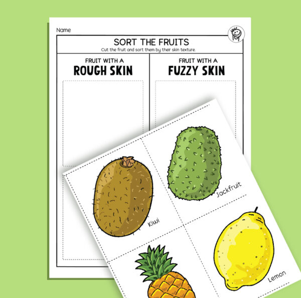 Fruits with prickly skin homeschool activity