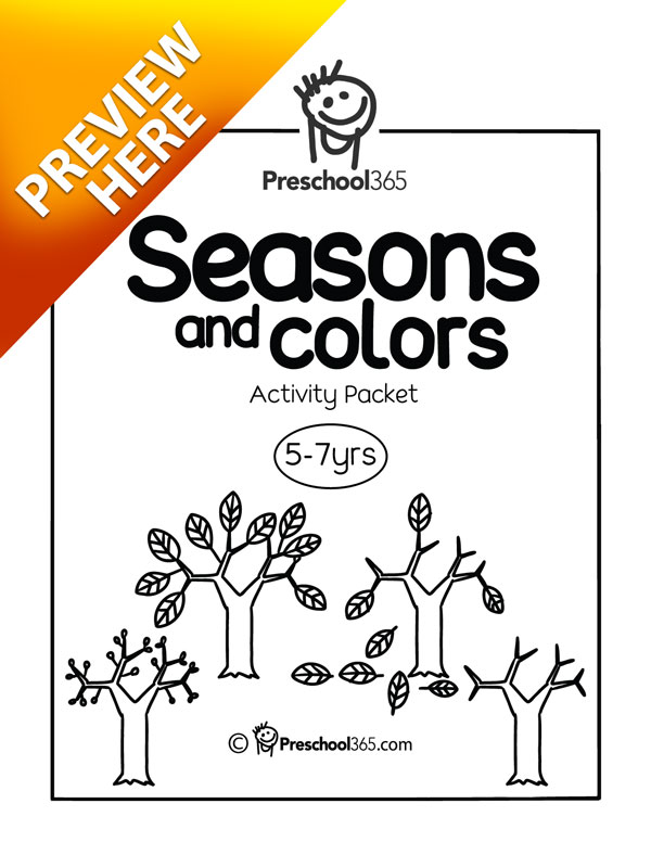 The four seasons of the year kindergarten activity packet