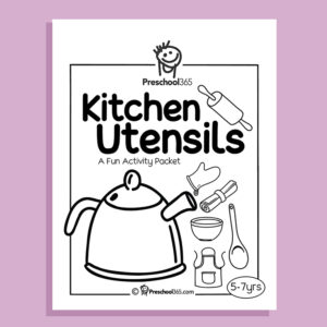 Kitchen Tools Activity Packet for 5-7yr-olds