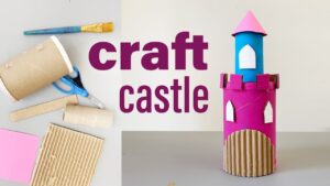 Toilet paper roll craft castle for kids