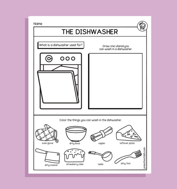 Uses of the dishwasher for 1st grade kids