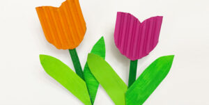 Fun kids paper craft tulip