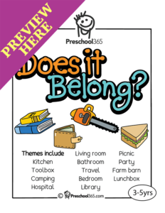 Does it belong? A fun preschool activity