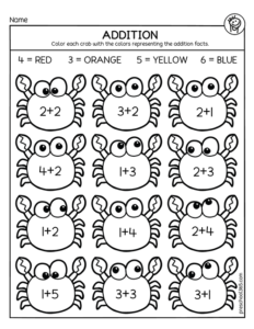 Free and fun addition activity for kids