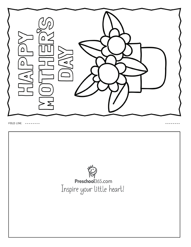 Mothers day card for preschool children