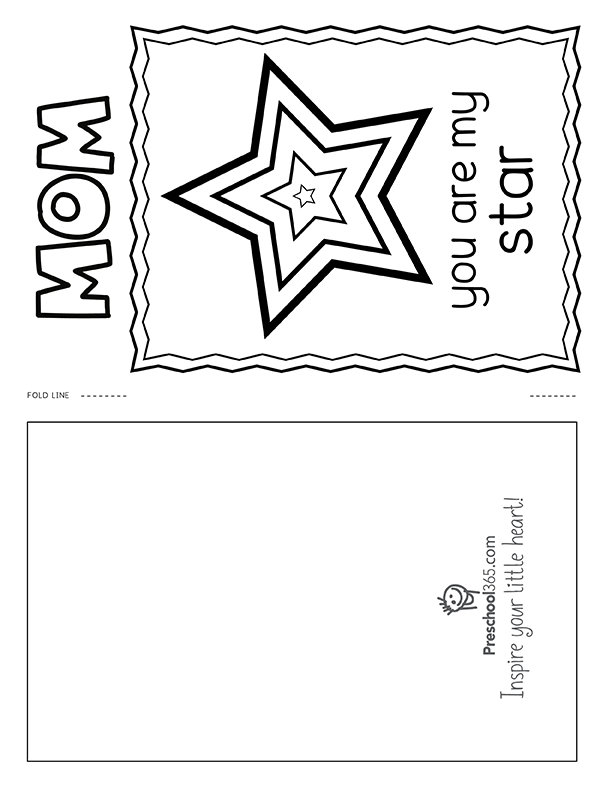 Free and fun preschool mothers day card