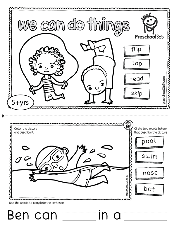 Fun writing activity for kindergarten kids