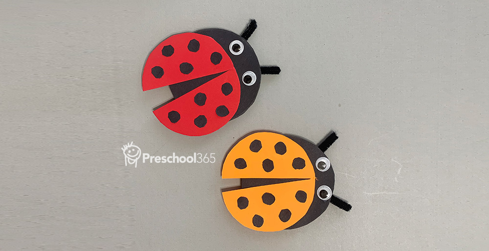 Free paper craft ladybug