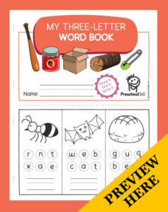 PreK CVC word builder phonics
