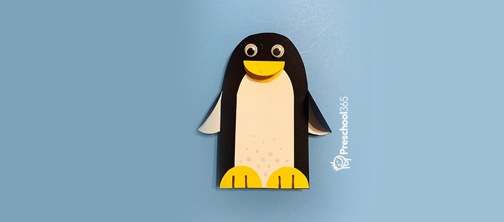 Easy paper penguin craft for kids