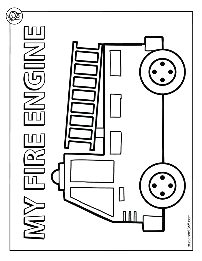 Fire Engine Coloring Activity