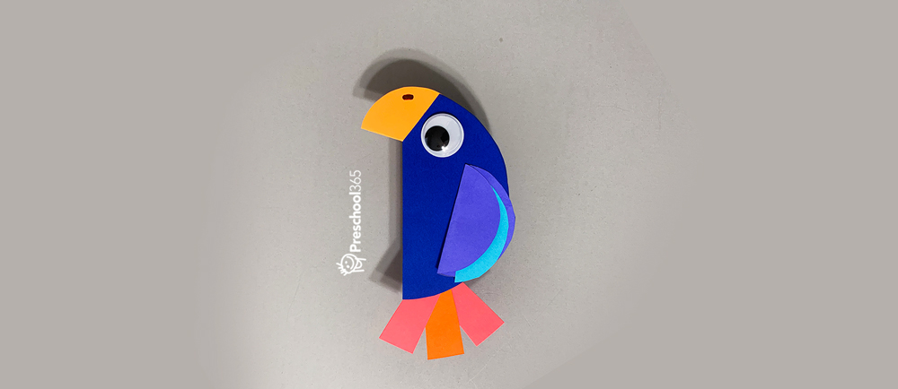 Simple bird art craft for preschool kids