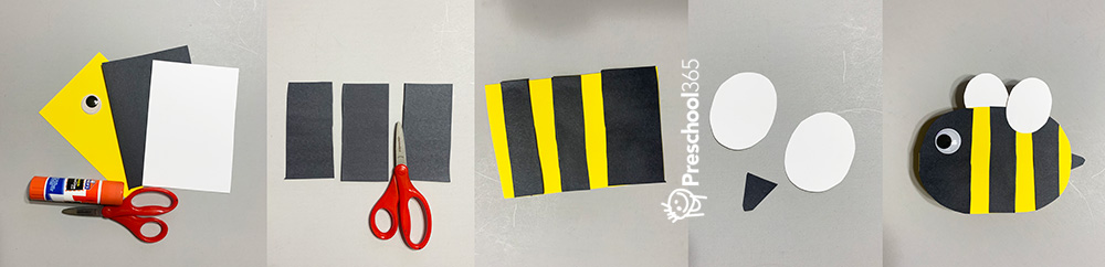 Fun and easy bumble bee paper craft