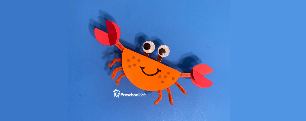 Free Crab Craft Activity for kids