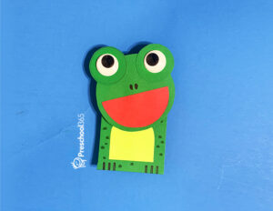 Cute paper frog craft activity for kids