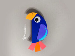 Easy paper bird craft for kids