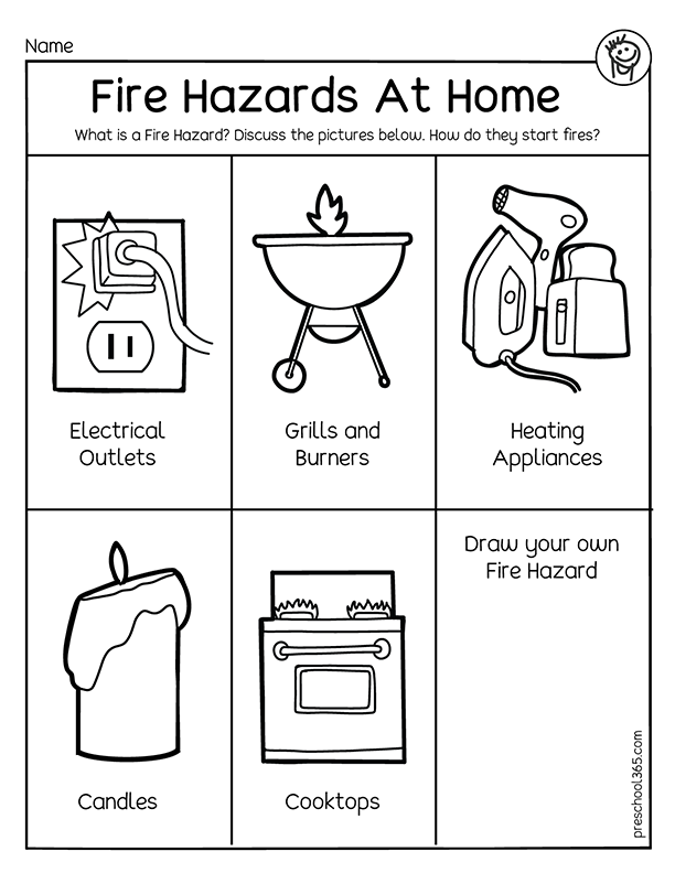Fire Hazard Activities for Kindergarten and First Grade