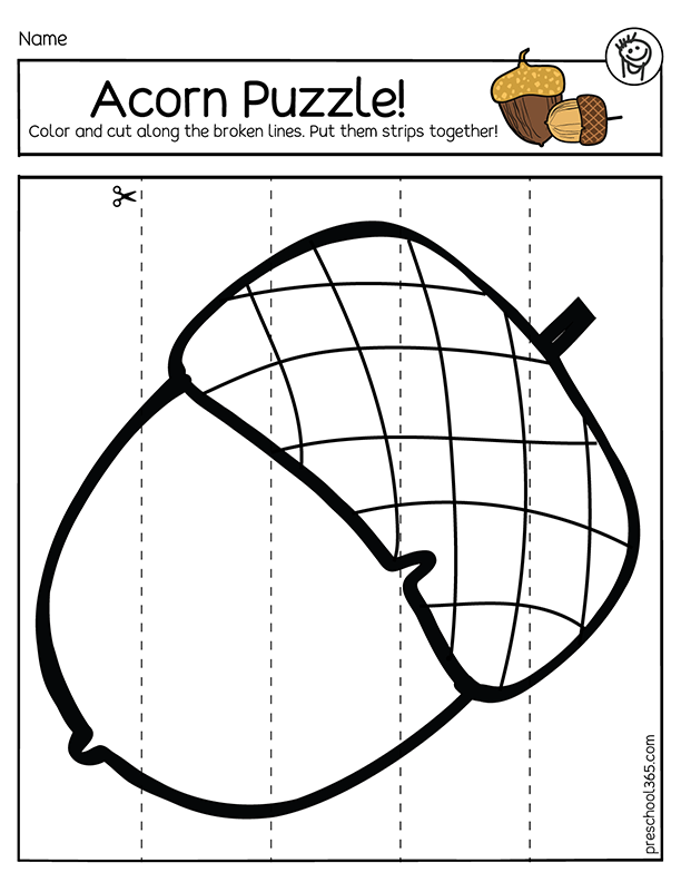 Acorn sequence activity printables