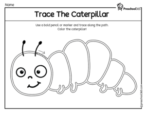 Fun Caterpillar Tracing Activities For Preschool Children