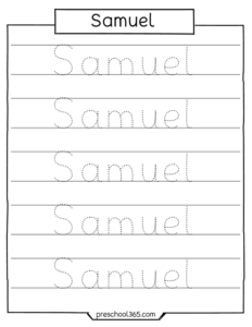 Free name tracing activity sheets