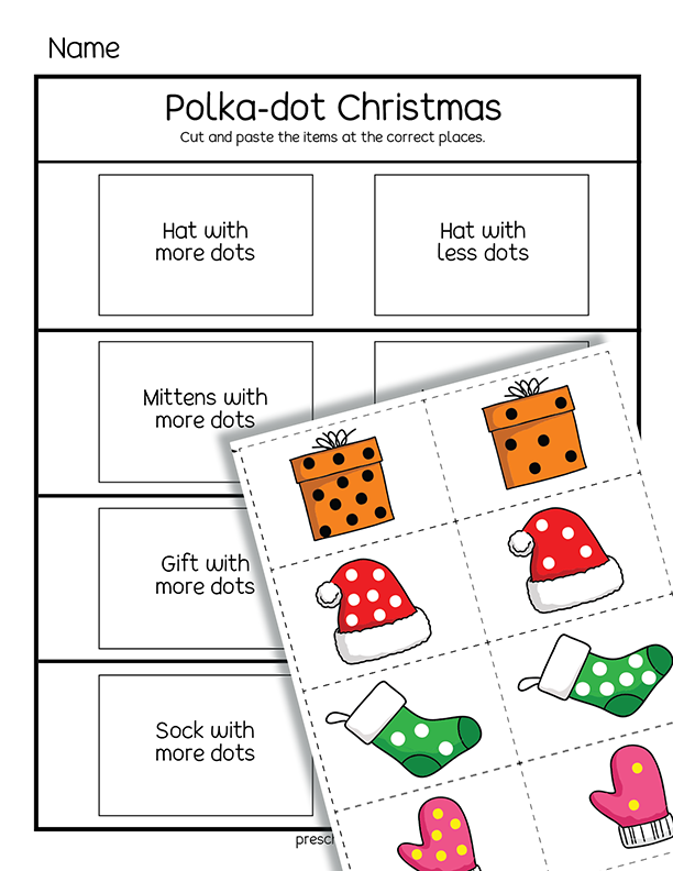 Christmas Theme Dot Counting Activity Worksheets for homeschool kids