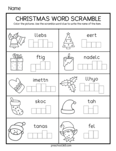 Kindergarten Christmas Theme Activities