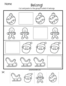 Free Preschool Christmas Activity Sheets