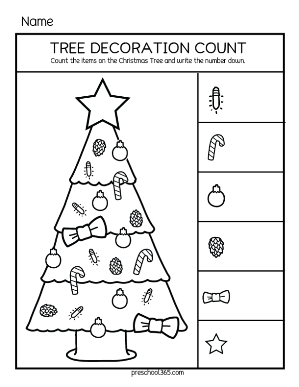 Free Preschool Christmas Activity Sheets