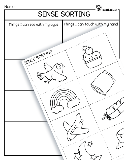 Free Preschool Worksheet on Senses