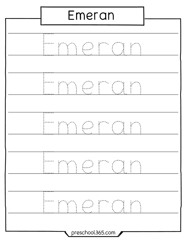 Name Tracing worksheet for preschool kids