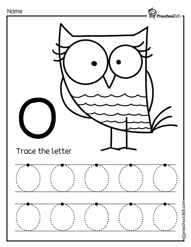 Owl Preschool worksheet for homeschool kids