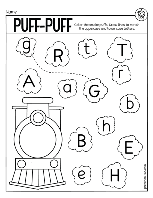 Polar Express Train smoke Puff letter activity